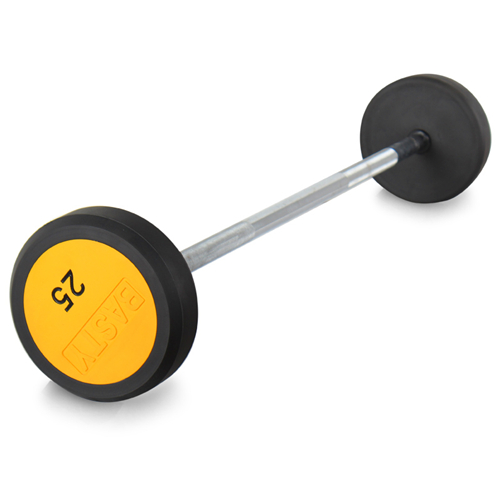 DP-05 彩色标签黑色固定包胶直杆小杠铃批发大图展示2